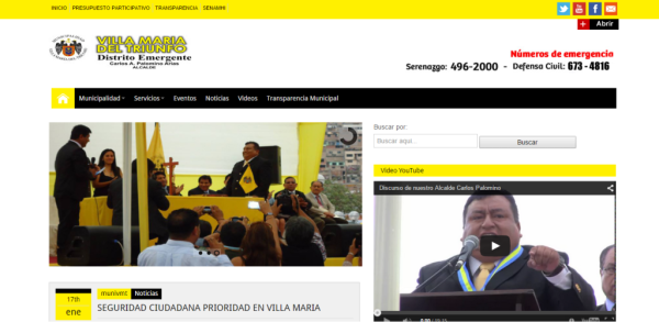 Los colores de la página web también fueron cambiados por un amarillo.