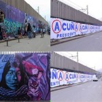 Borran murales artísticos para pintar propaganda política del partido de Cesar Acuña
