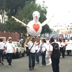 Fuerzas policiales y colaboradores de Lima Sur se sumaron a la marcha por la paz