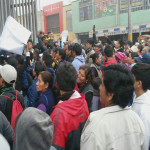 Protestantes fueron reprimidos con gas lacrimógeno