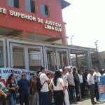 Trabajadores de la  Corte Superior de Lima Sur se mantienen en huelga indefinida