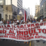 Colectivo de Villa El Salvador participa en marcha contra indulto a Fujimori