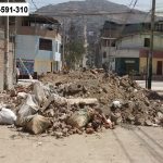 Villa María del Triunfo: Vecinos de Av. El Triunfo con jirón Chocano piden retiro de desmonte de las vía pública