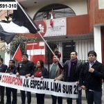 Realizan plantón en Jurado Electoral Especial Lima Sur 2 en contra de candidatura de Guido Iñigo a Villa María del Triunfo