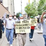 Trabajadores protestan hoy en Ministerio de Trabajo para exigir bono a construcción civil