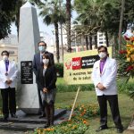 Presidente Martín Vizcarra inauguró en Miraflores obelisco en homenaje a héroes de la salud