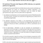 Fútbol peruano: IPD aprueba la vuelta de la Liga 1
